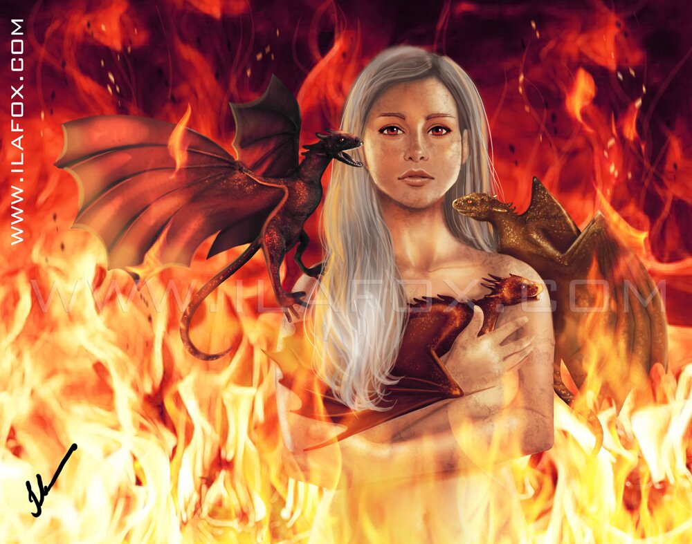 Daeneryes-Targaryen-Game-of-Thrones-art